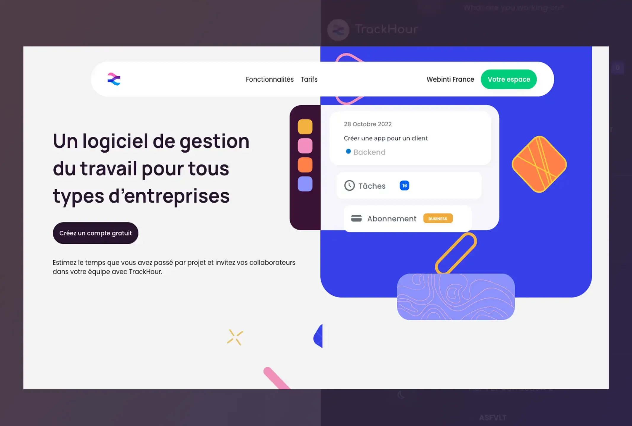 TrackHour, SaaS de temps